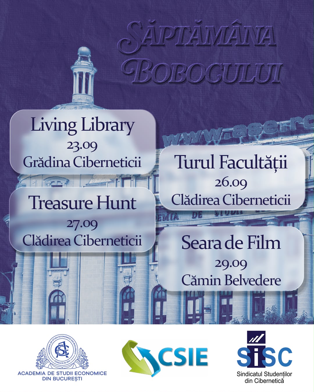 Activități săptămâna bobocului